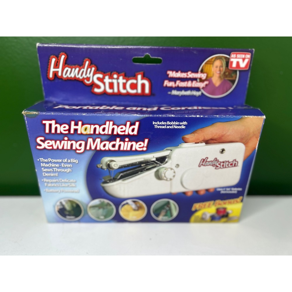 Handy Stitch Handheld Sewing Machine Portable Cordless As Seen On TV White